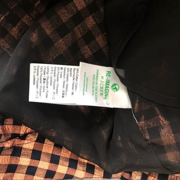 J. Crew Crinkle Gingham Ruffleneck Sleeveless Top NEW - Picture 8 of 9